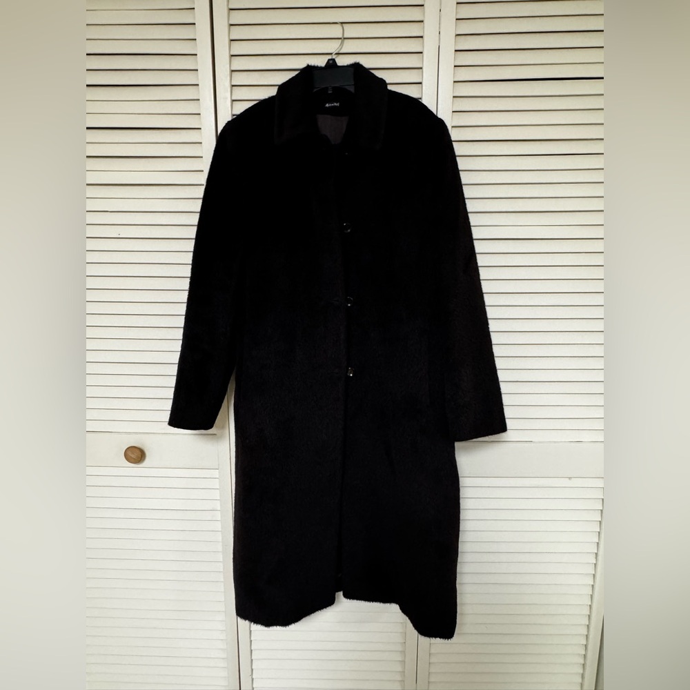 Cinzia Rocca Icons chocolate brown Alpaca Wool Coat Fits like 4-6